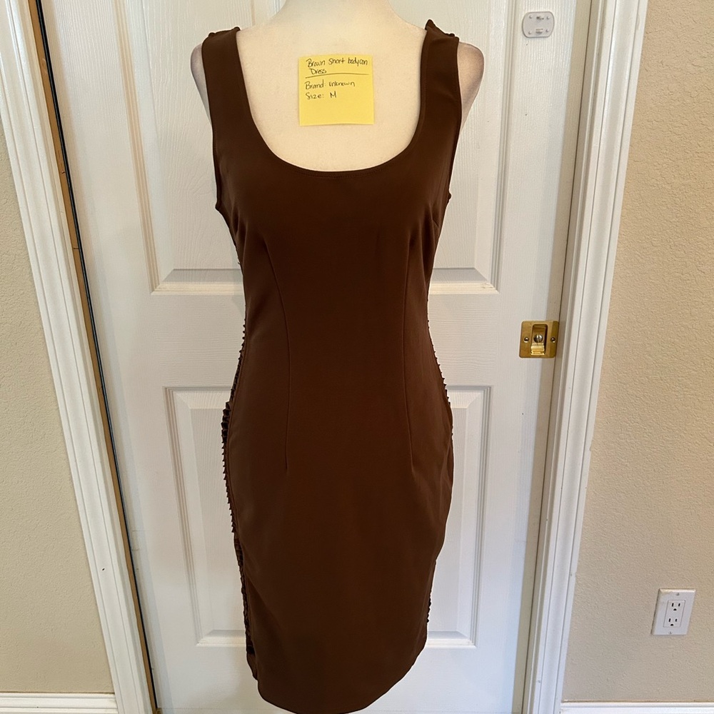 Brown bodycon dress